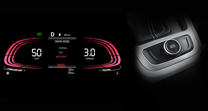 Drive mode select (Normal, Eco and Sport)